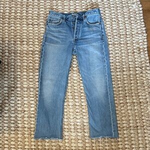 Citizens Of Humanity Charlotte High-Rise Straight Jeans in Light Blue